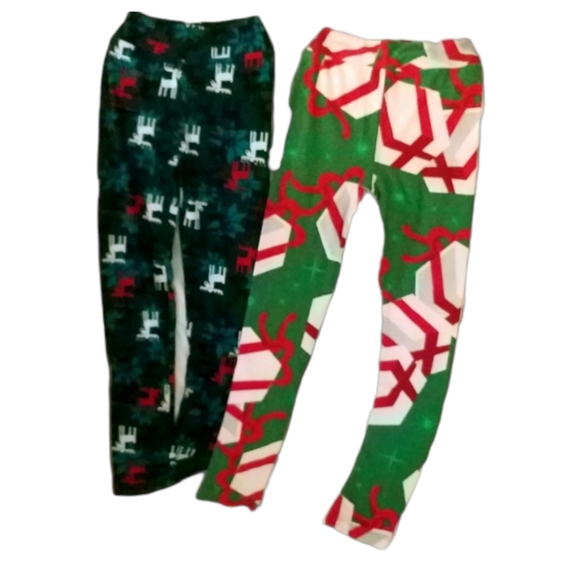 LuLaRoe Other - Lularoe Girl's L/XL Christmas Holiday Print Leggings